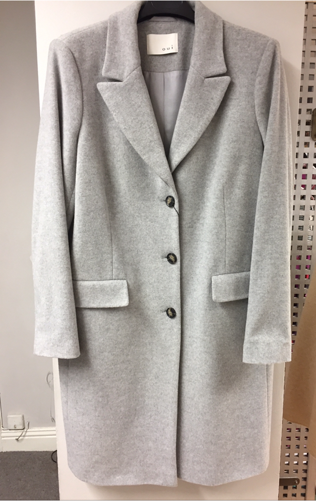 Oui Grey Coat - Rich Rags Boutique, Dungarvan
